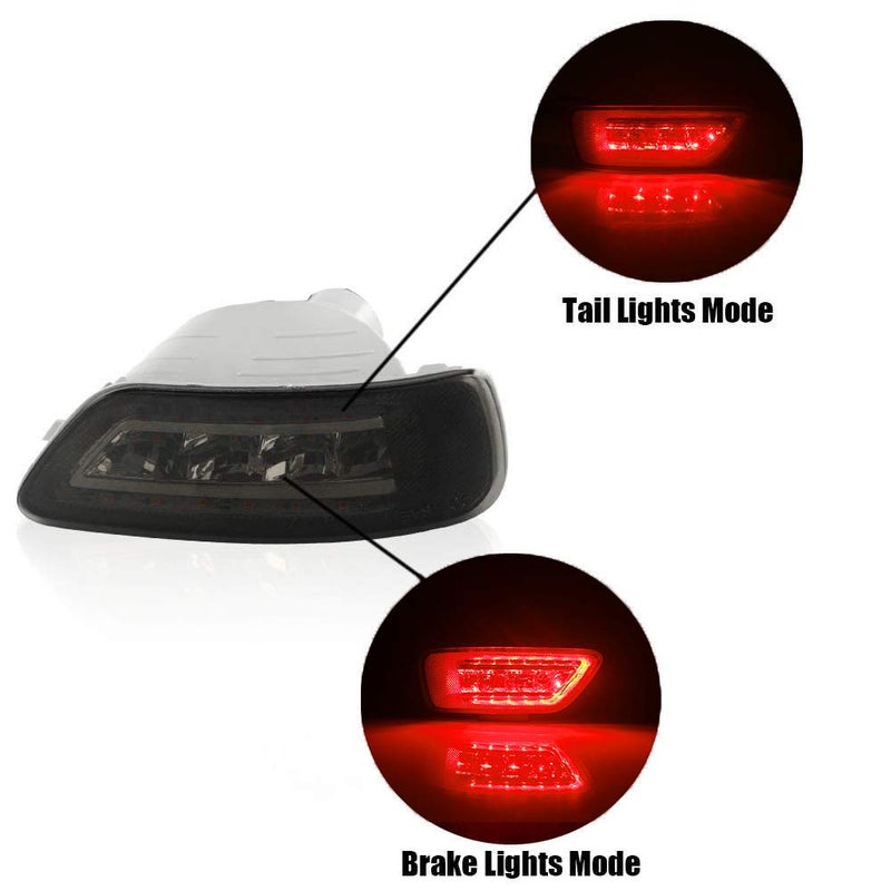 TurningMax Complete LED Smoked Lens Rear Bumper Reflectors Fog Brake Tail Lights Lamps Kit for 2011-up Jeep Grand Cherokee WK2, Compass and Dodge Journey - Image 4